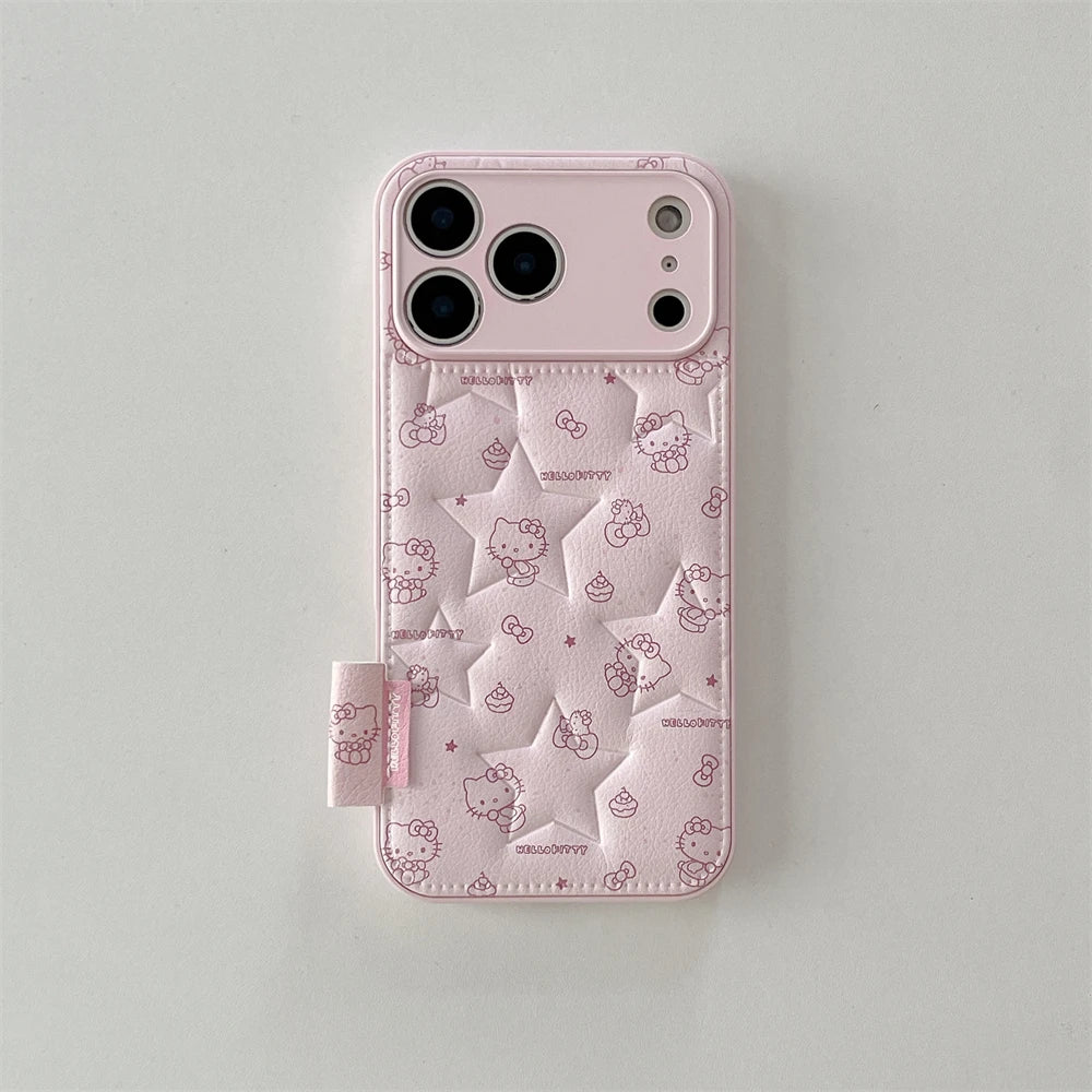 Cute Pink 3D Hello Kitty Silicone Shockproof iPhone Case