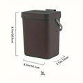 Quiet Close Trash Can 3/5L Sealed Eco Friendly Kitchen Office Bin