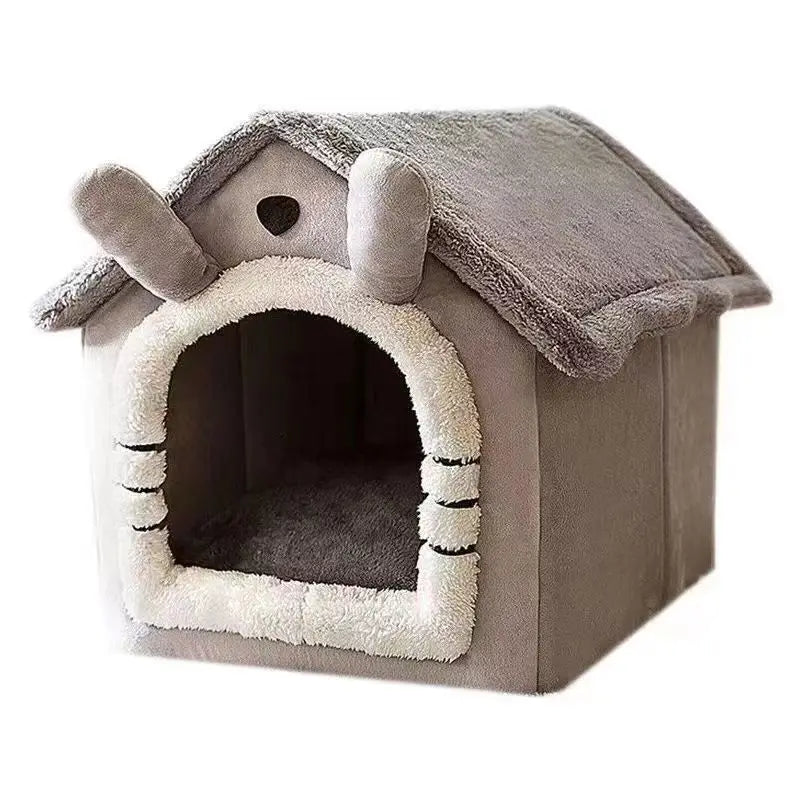 Indoor Soft Dog House Pet Tent Bed Washable Cushion