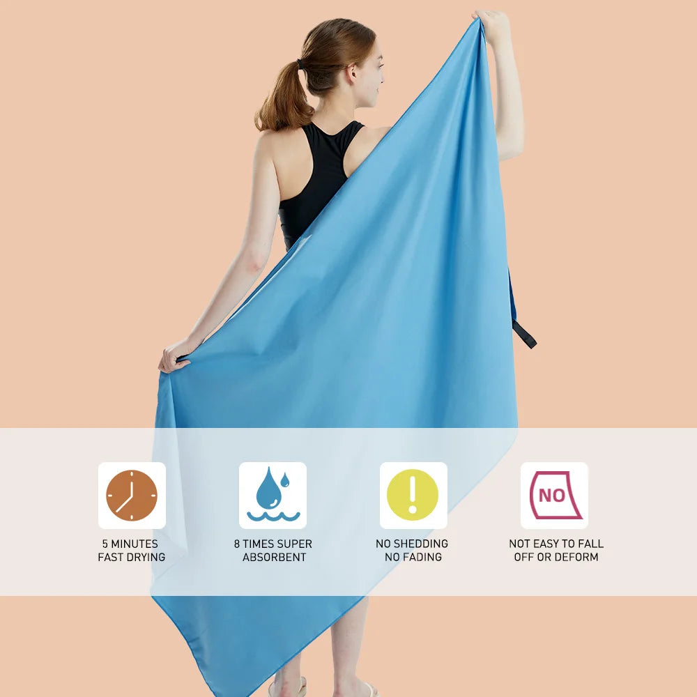 Microfiber Travel Towel Quick Dry Sandproof Lightweight Gym Beach Towel