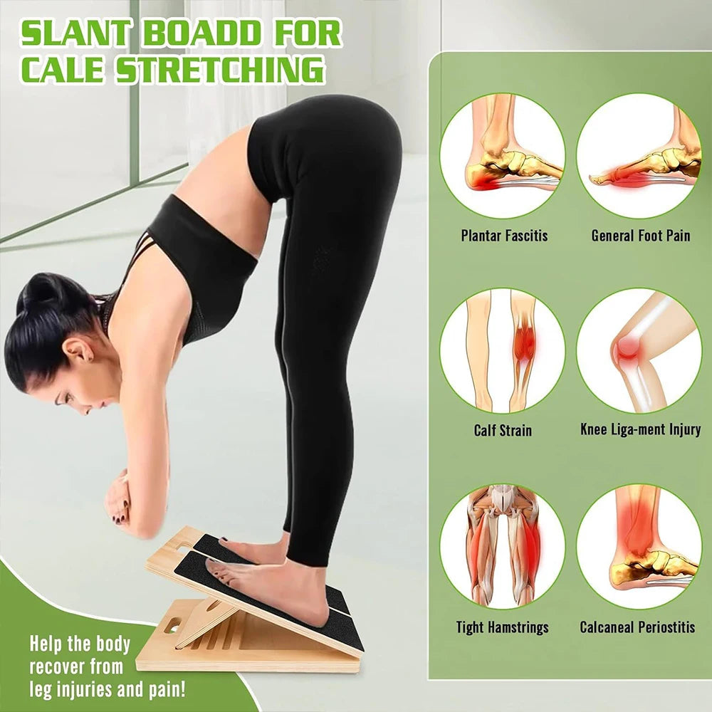 Adjustable Wooden Slant Board for Calf Stretching