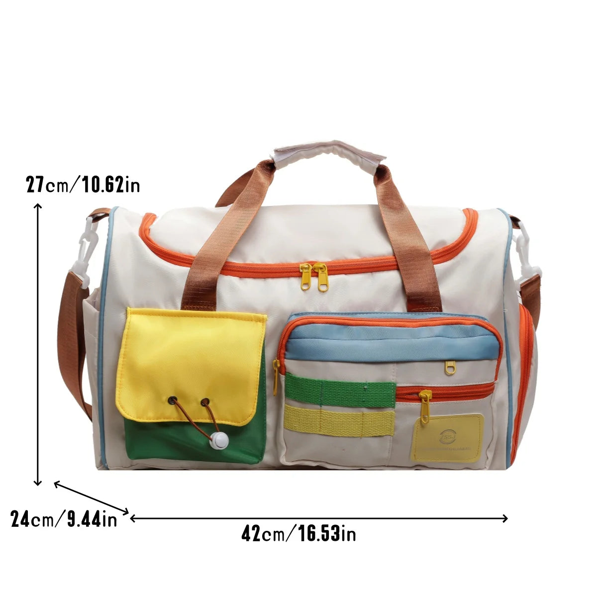 Unisex Travel Duffel Bag Gym Fitness Yoga Sports Bag Shoulder Crossbody Tote with Shoe Compartment