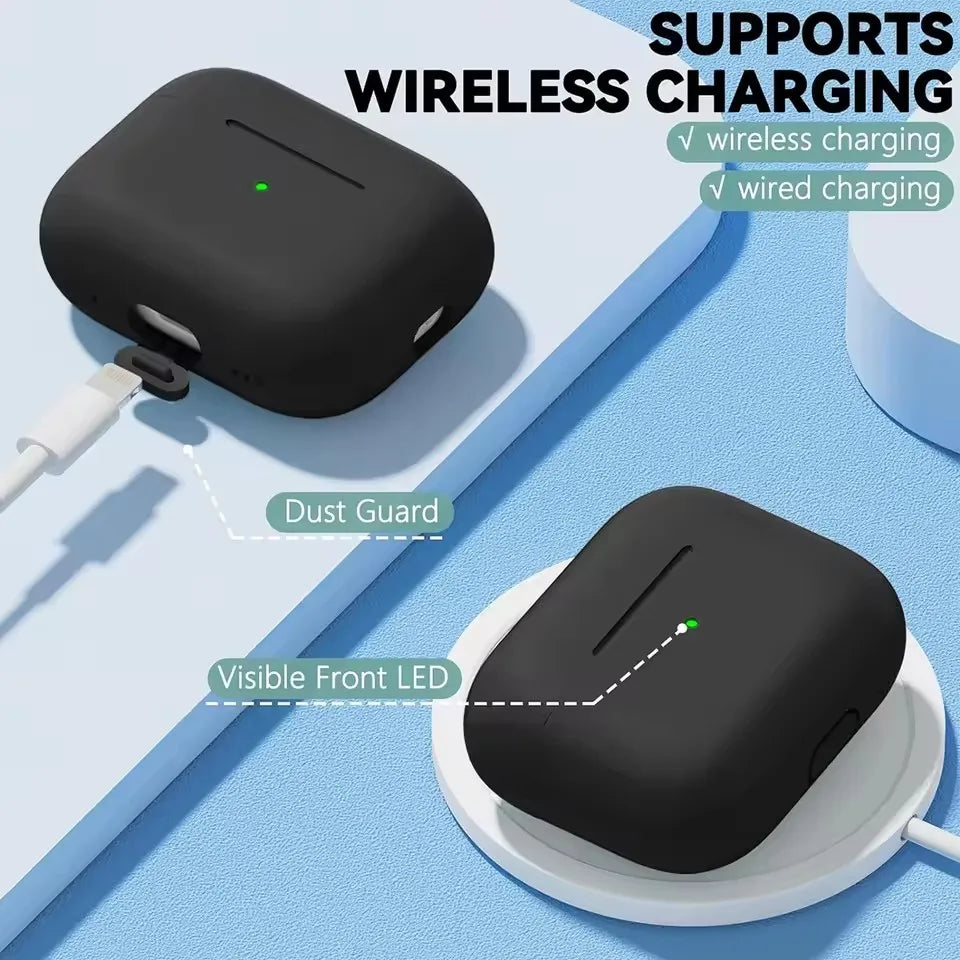 AirPods Pro 2 Case with Cleaning Pen Kit Silicone Protective Cover for AirPods Pro 1 2 Shockproof Wireless Charging Earbuds Case