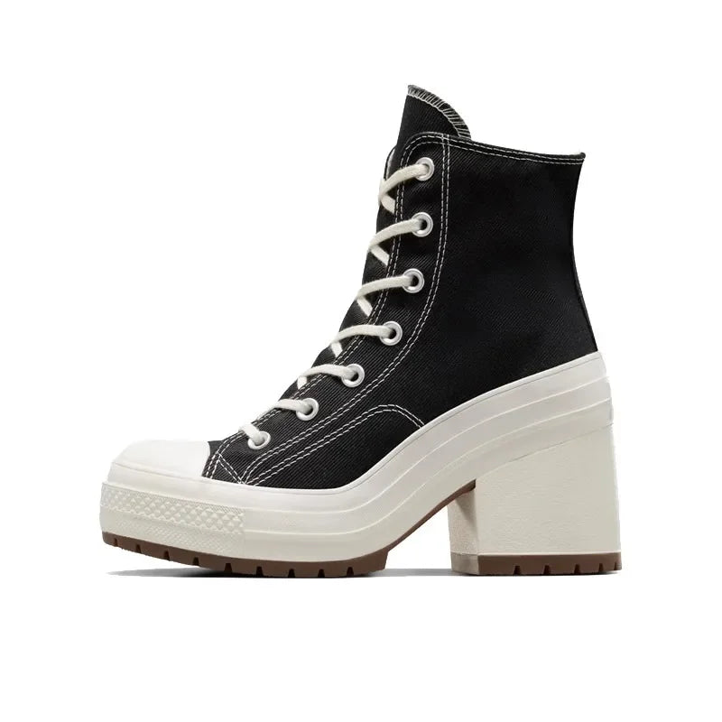 Women Platform High Top Sneakers Canvas Skateboard Shoes Plus Size Fashion Sneakers