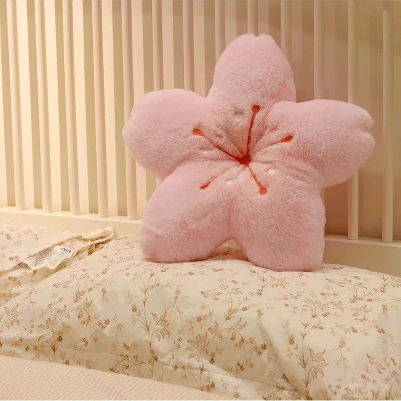 Cherry Blossom Flower Pillow Cute Soft Sofa Cushion