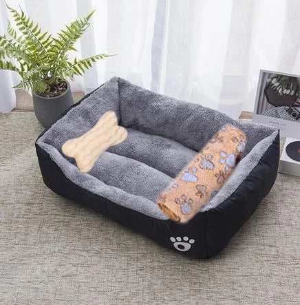 Warm Square Dog Bed for Small Medium Large Dogs and Cats