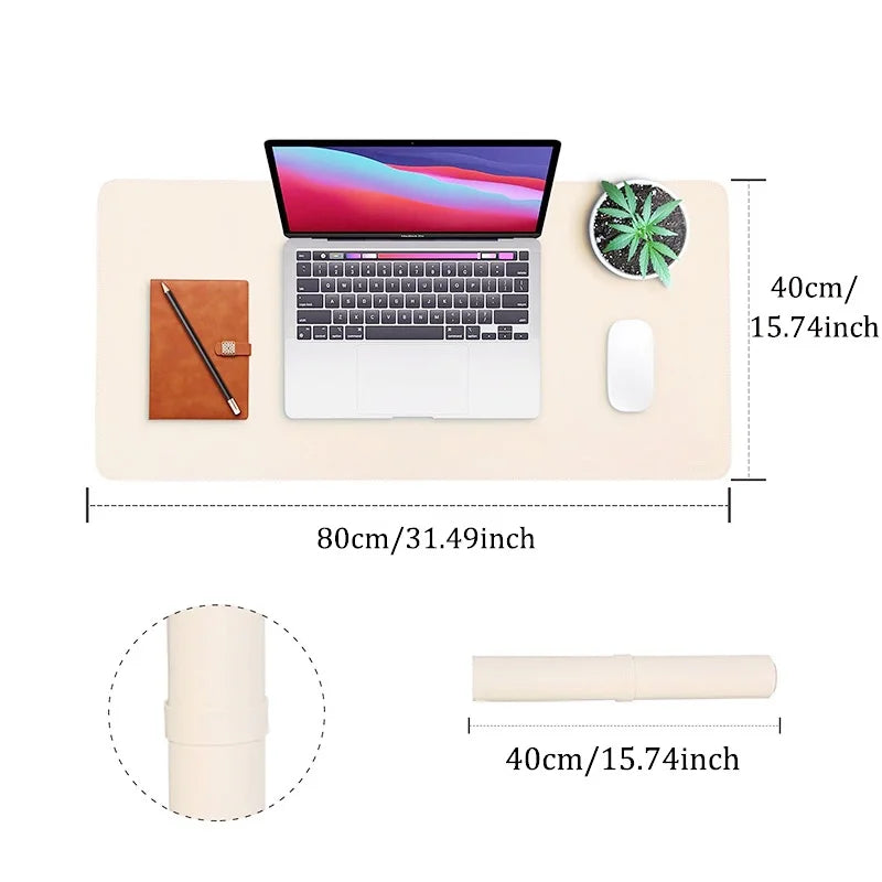PU Leather Desk Mat Waterproof Non Slip Gaming Mouse Pad Keyboard Pad