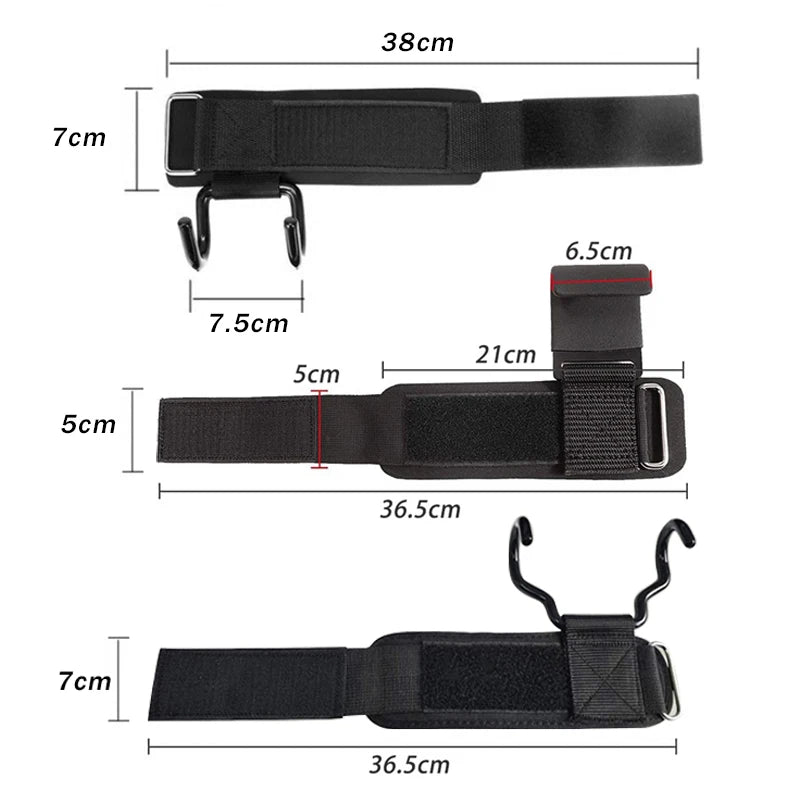 Weight Lifting Hook Grips Wrist Wrap Gym Fitness Pull Up Straps Power Gloves
