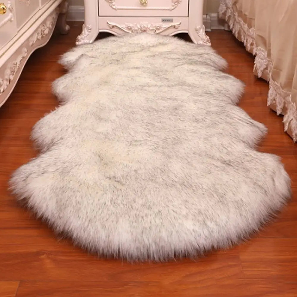 Artificial Sheepskin Rug Long Hair Fluffy Soft Faux Wool Shaggy Floor Mat Home Decor