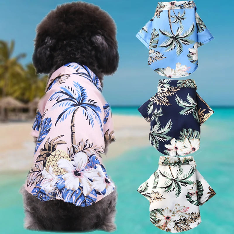 Dog T-Shirt Summer – Thin Breathable Beach Pet Clothes for Small Dogs, Puppy, Cat