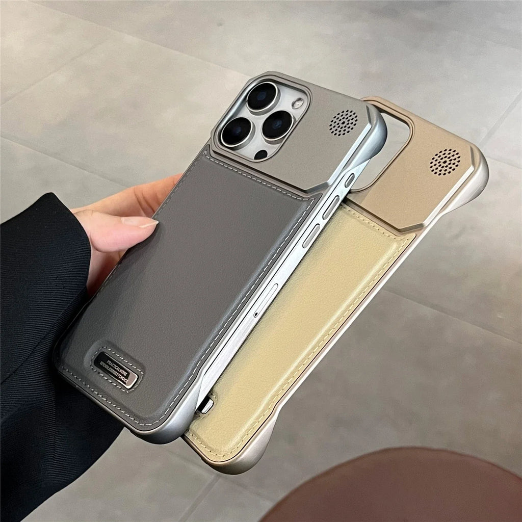 Aromatherapy Leather MagSafe Magnetic Frameless Armor iPhone Case