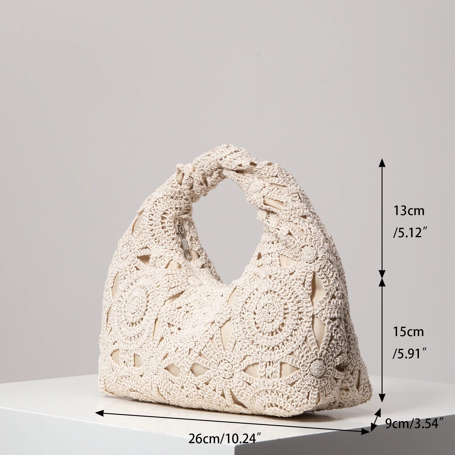 Boho Woven Beach Bag Crochet Handbag for Women
