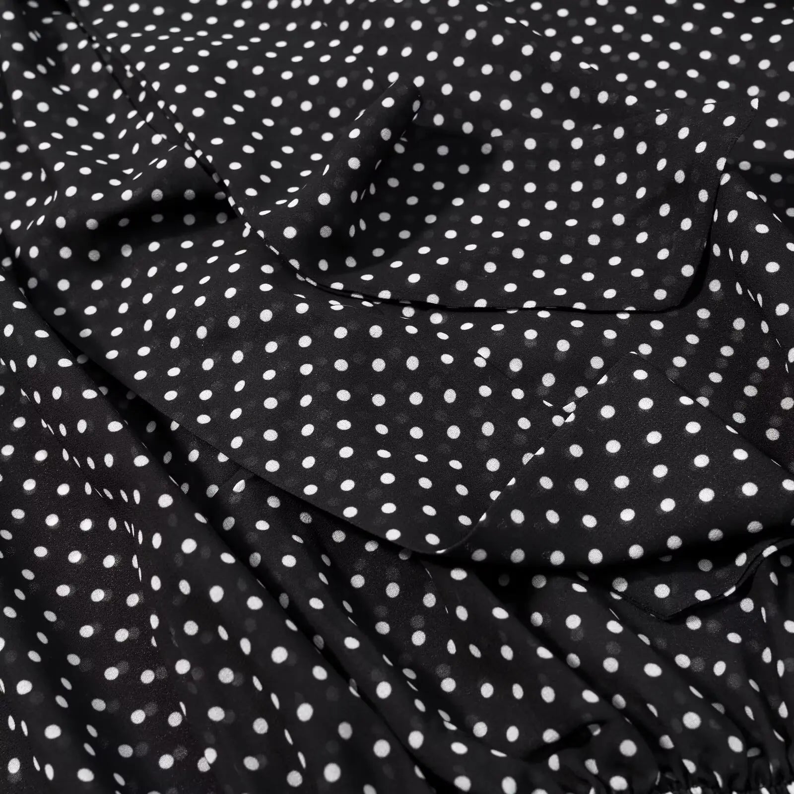 Women Polka Dot Blouse Skirt Set