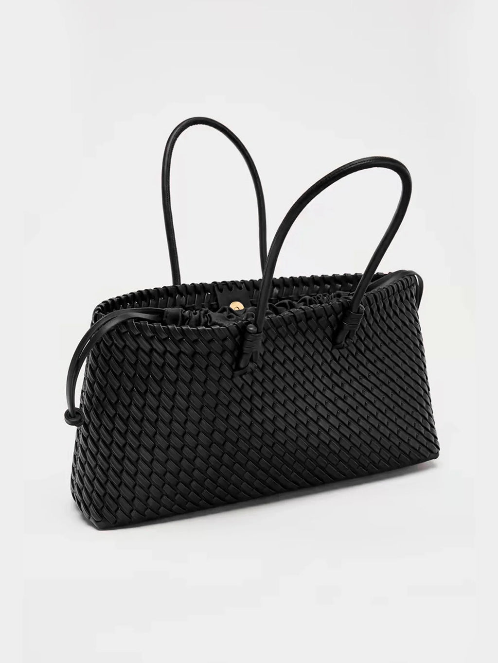 Women Woven Tote Bag Large Capacity Handheld Shoulder Bag Fashion Commuter Handbag