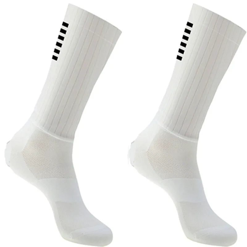 Silicone Aero Anti Slip Cycling Socks Men Breathable Bike Running Sports Socks