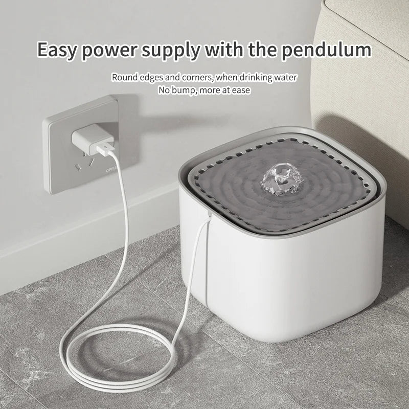 3L Cat Water Fountain Automatic Filter Quiet USB Pet Water Dispenser