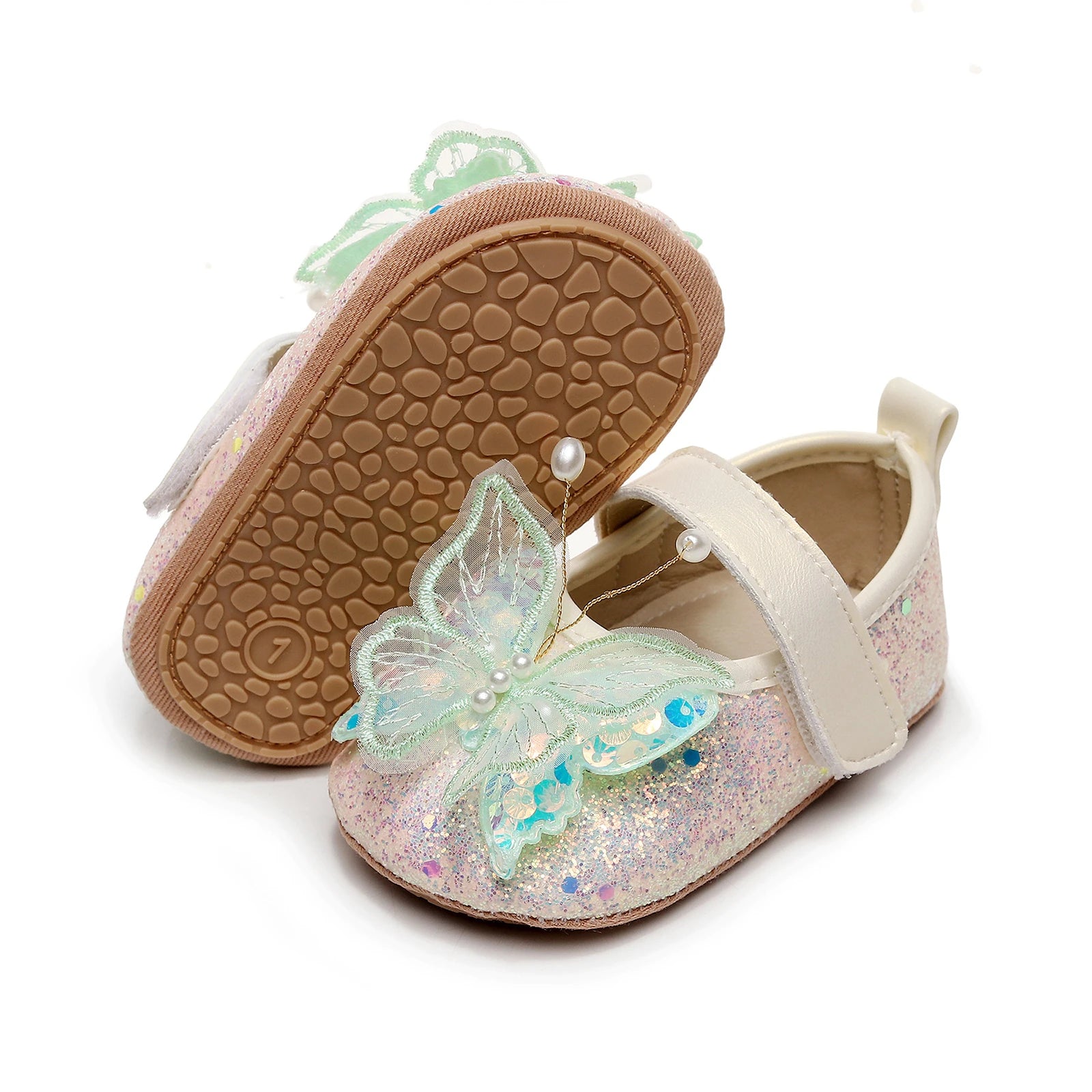 Baby Girl Butterfly Glitter Princess Flats