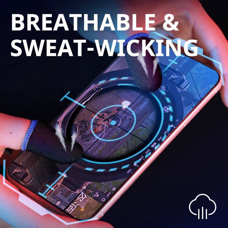 Gaming Finger Sleeves – Anti-Sweat Touch Screen Finger Covers for Mobile Gaming