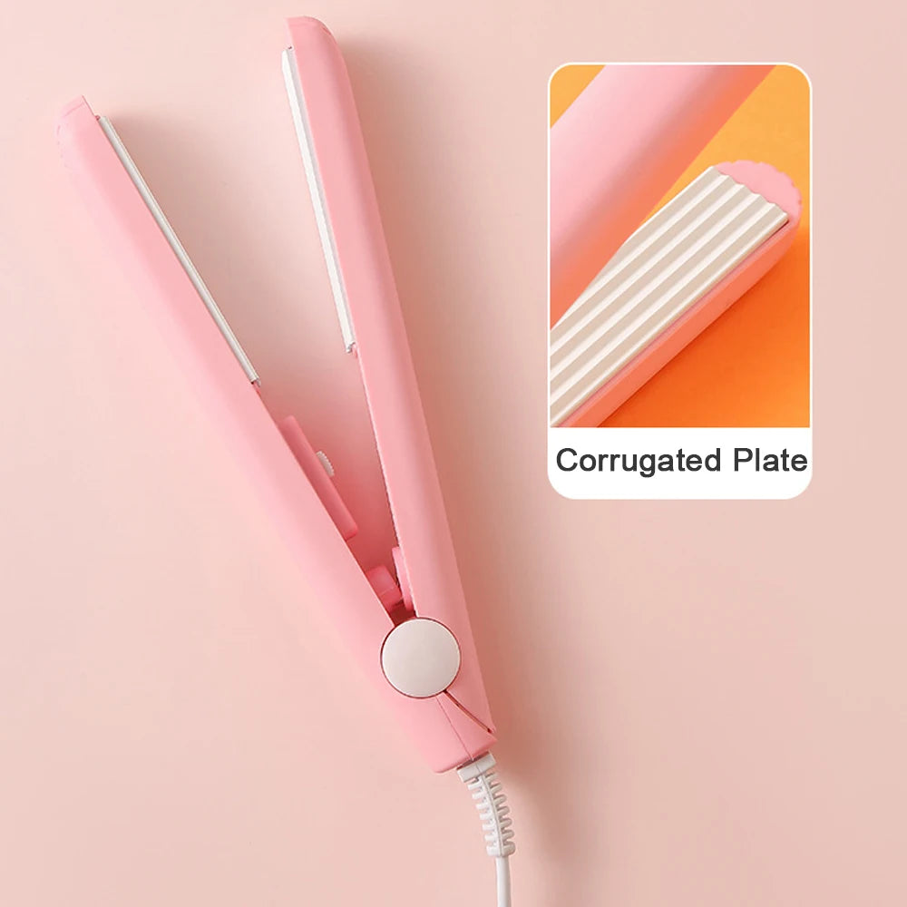 Mini Hair Curler Fluffy Flat Iron Crimper Corrugated Plate Electric Styling Tool 2026