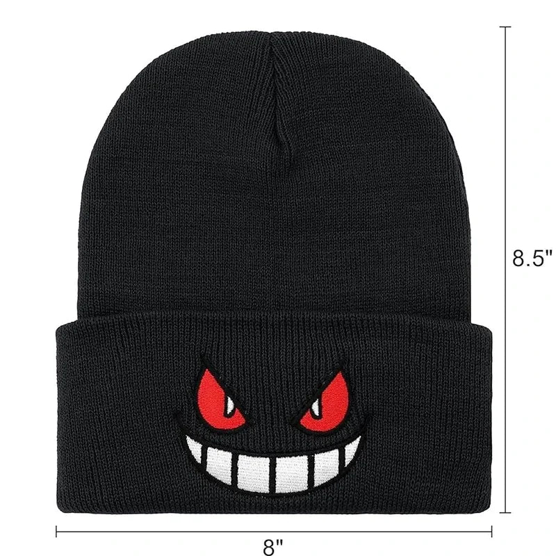 Unisex Anime Embroidered Knit Cap for Adults and Kids Cosplay Hat