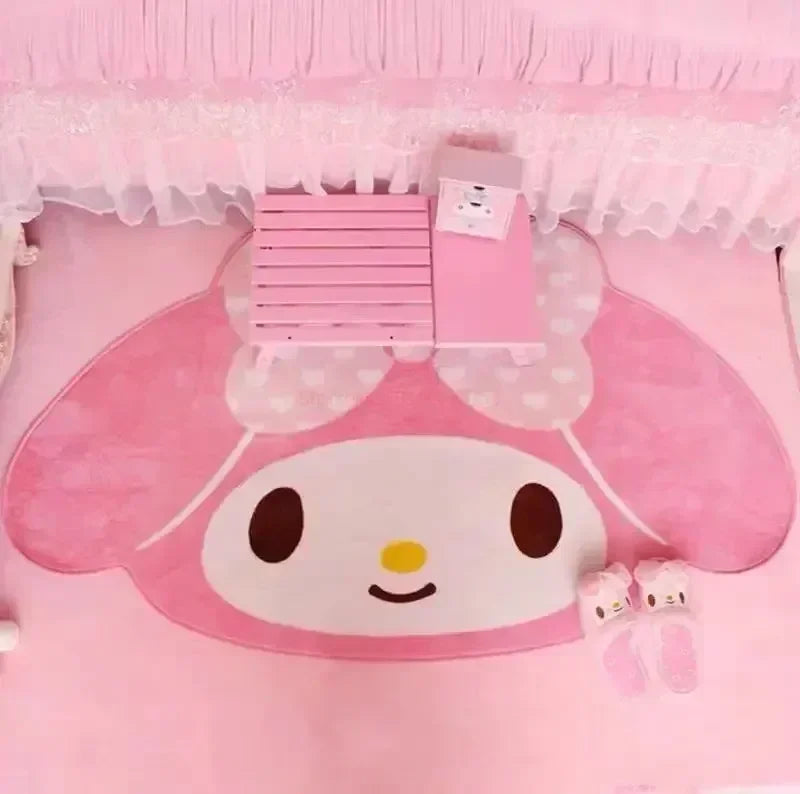 Sanrio My Melody Kawaii Soft Fur Carpet Rug Cartoon Home Floor Mat