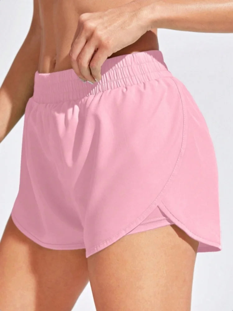 Women Yoga Shorts Elastic Fitness Running Gym Sport Shorts Workout Leggings