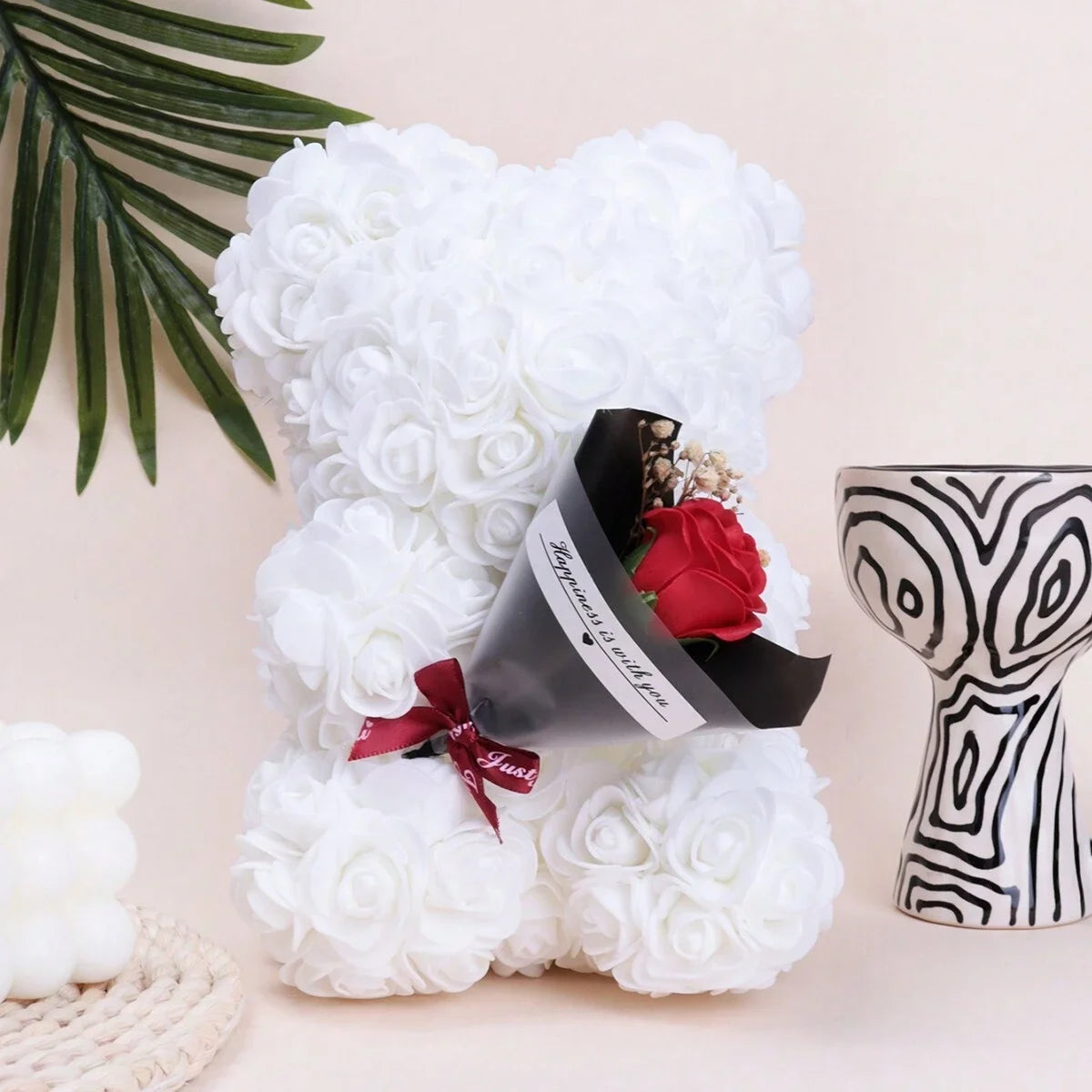 Teddy Bear Foam Rose Bouquet for Mother’s Day Gift