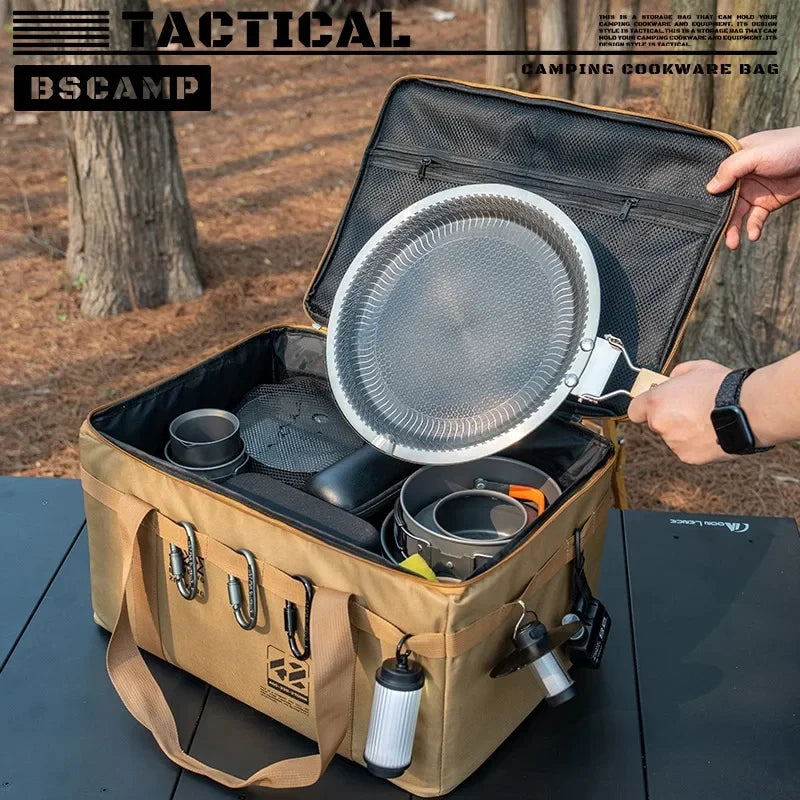 Tactical Camping Storage Bag 30-42L Insulated Folding Waterproof Picnic Gear Box