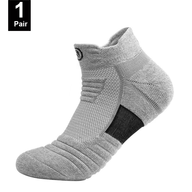 Men Compression Sports Socks High Elastic Breathable Basketball Cycling Running Tube Socks 1–3 Pairs