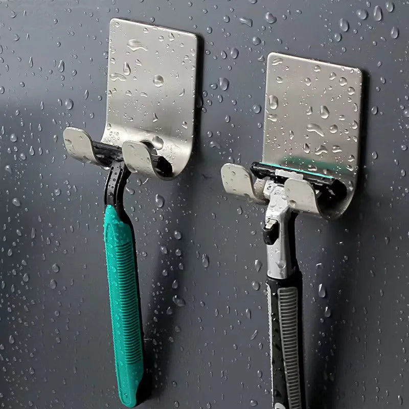 Stainless Steel Razor Holder Wall Mount Shaver Storage Hook Bathroom Organizer
