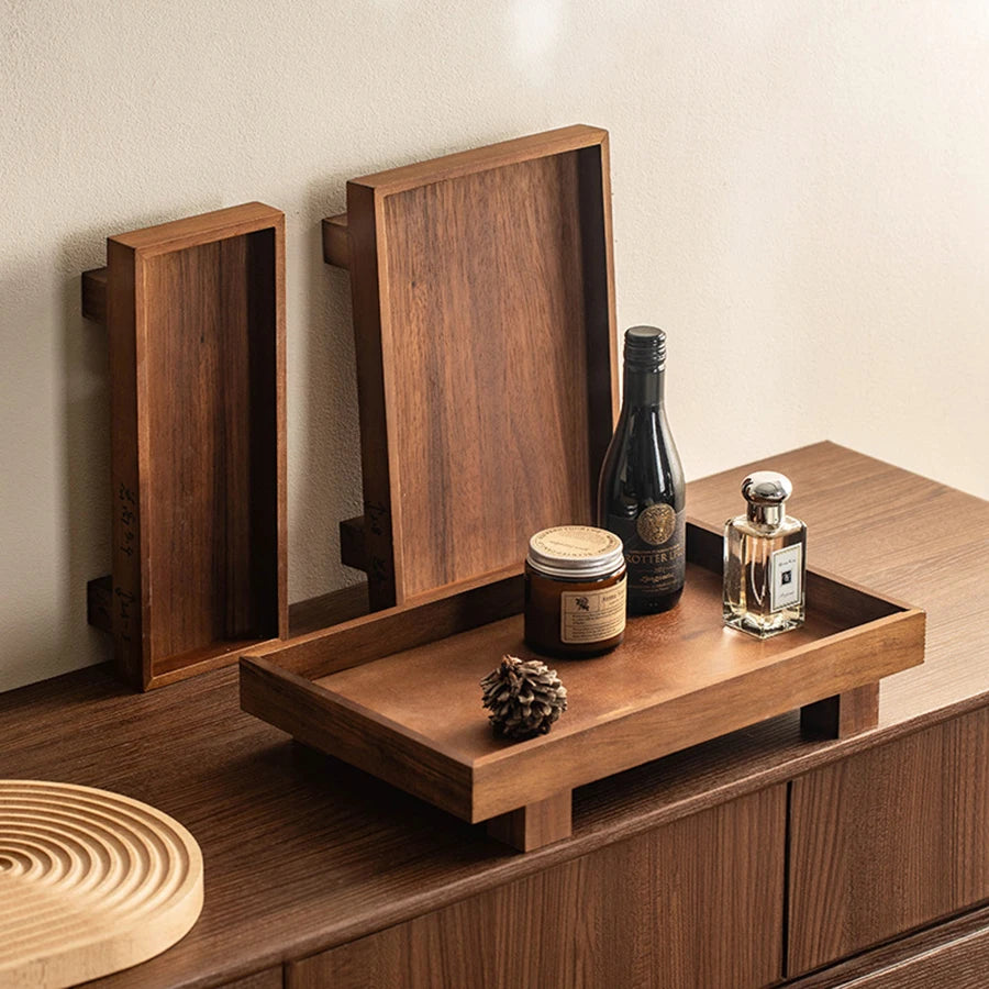 Wooden Tea Tray Gongfu Tea Ceremony Coffee Serving Storage Tray