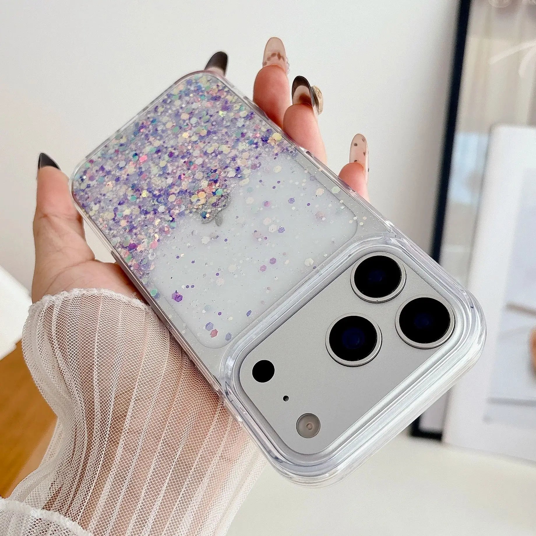 Luminous Glitter Silicone Neon Transparent iPhone Case
