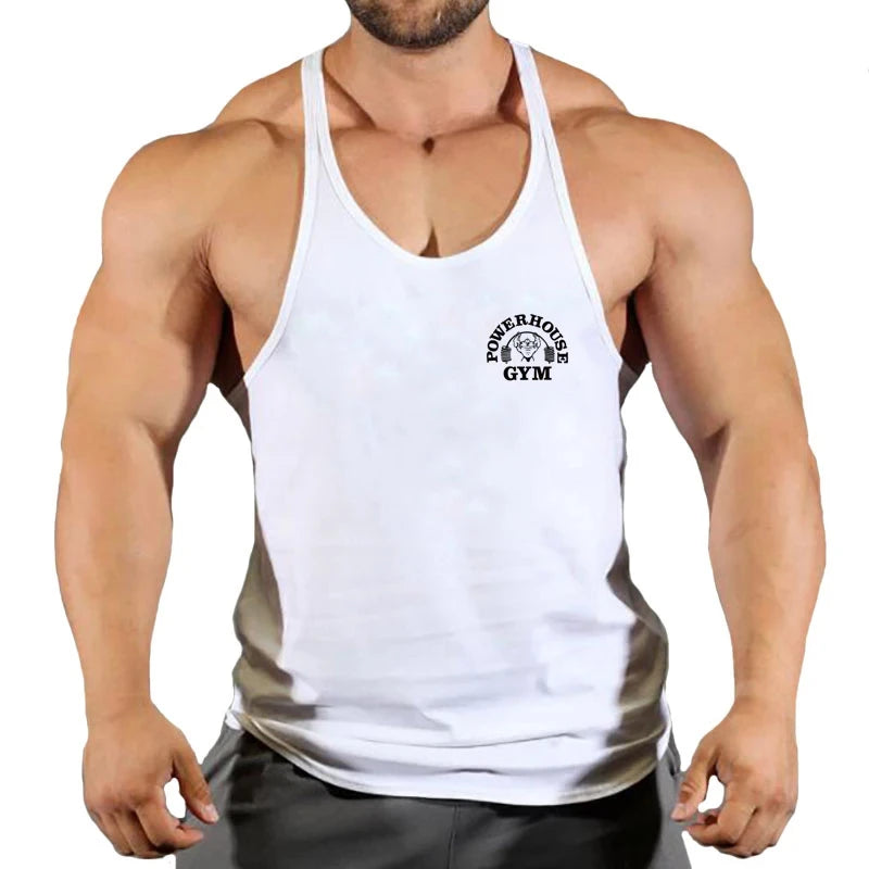 Men Gym Stringer Vest Sleeveless Bodybuilding Fitness Tank Top Workout Singlet