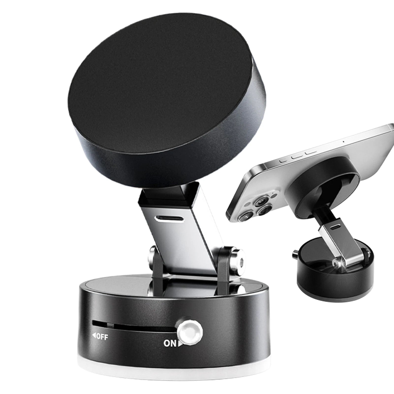 Magnetic Car Phone Holder Vacuum Suction Double
