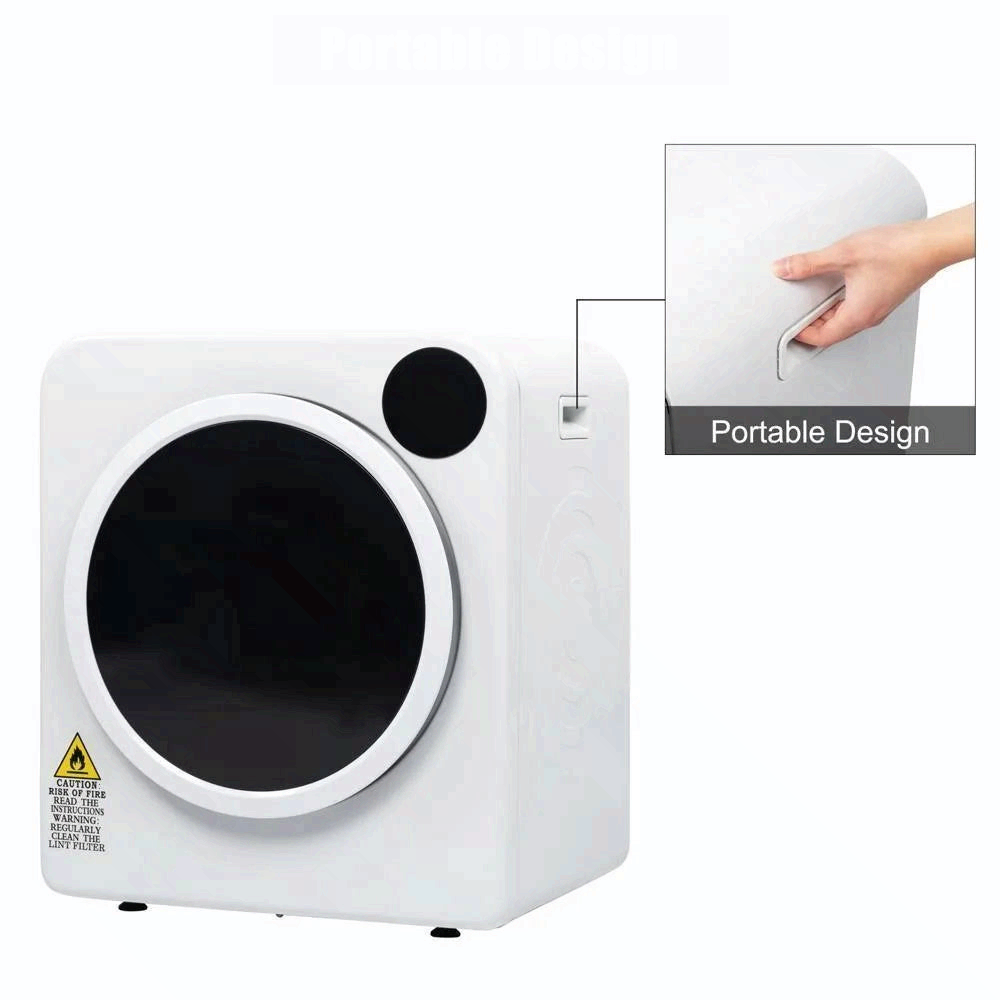 Compact Electric Clothes Dryer 3.5 Cu.ft Stainless Steel Home Laundry 13LB