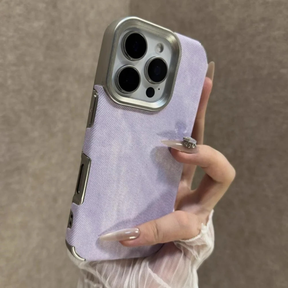 Retro Cowboy Denim Fabric iPhone Case