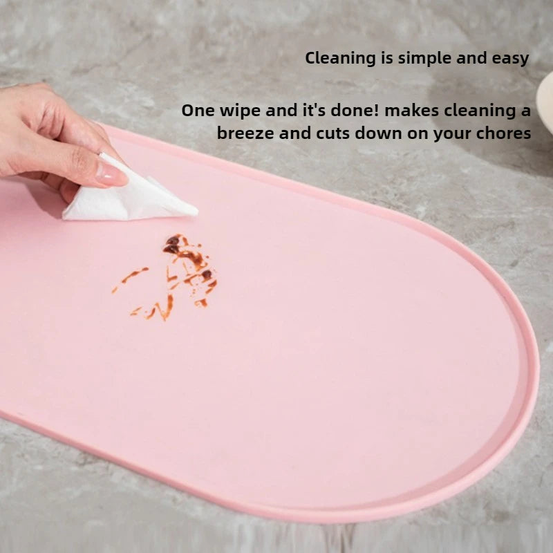 Waterproof Non Slip Cat Feeding Mat Pet Food Bowl Mat for Dog Cat Feeding Area