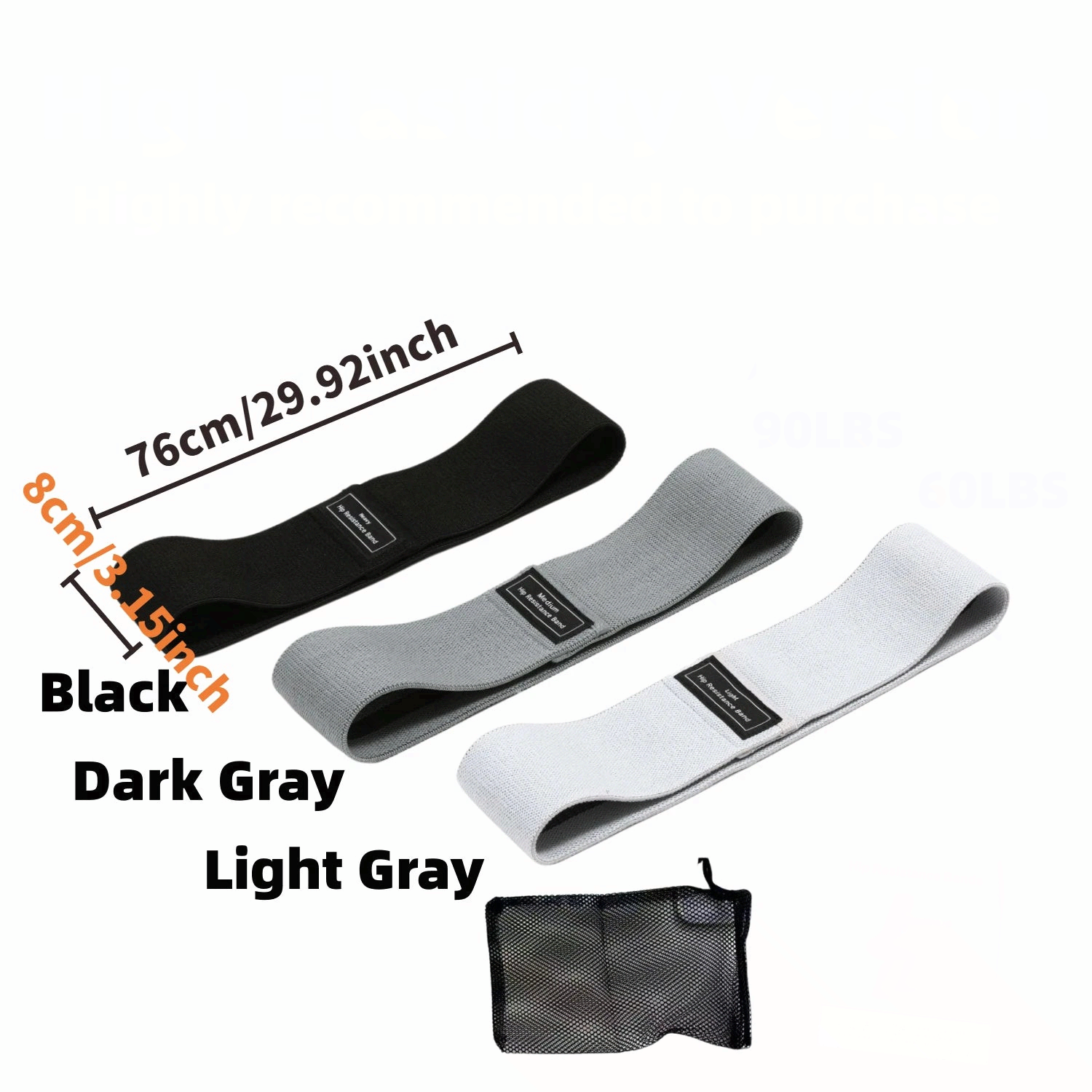 Fabric Resistance Bands Hip Booty Loop Glute Thigh Workout Squat Yoga Fitness Bands