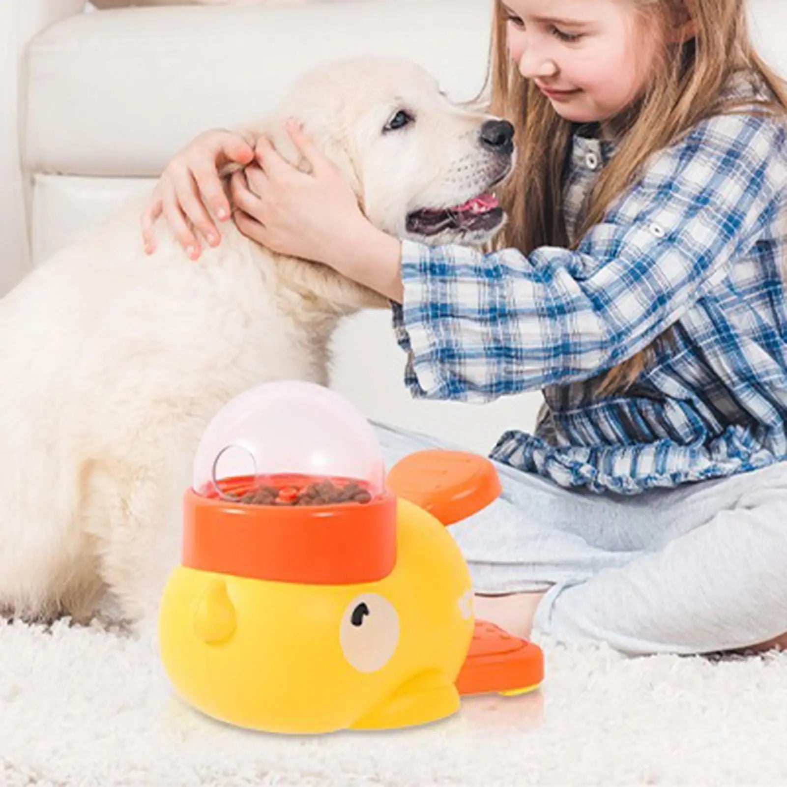 Dog Slow Feeder Bowl Anti Choke Interactive Snack Dispenser Pet Feeding Bowl
