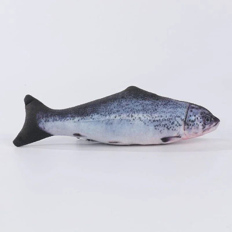 Interactive Fish Plush Cat Toy Chew Teaser Toy