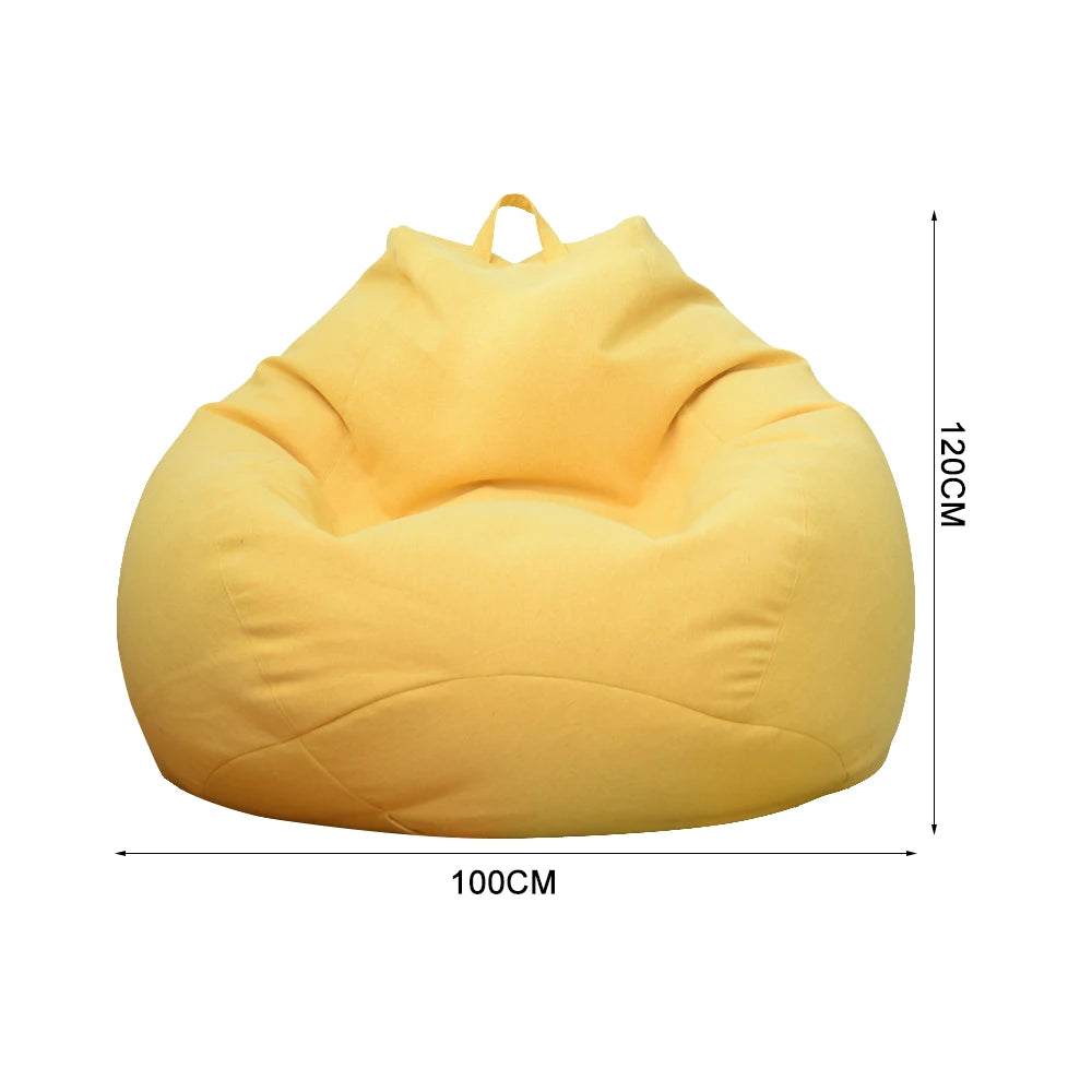 Large Bean Bag Chair Soft Fluffy Lazy Sofa Cover Tatami Living Room Seat