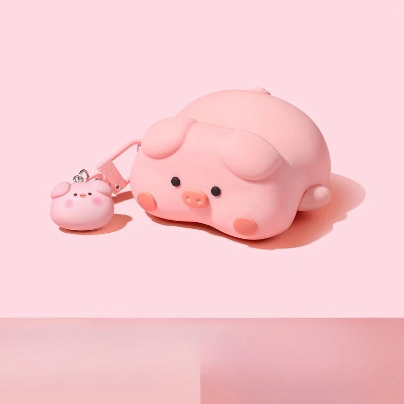 Cute 3D Pig AirPods Case Soft Protective Cover