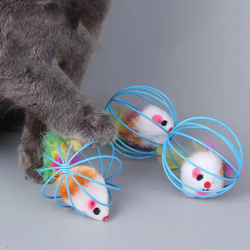 Plush Mouse Cat Toy Interactive Ball Pet Toy