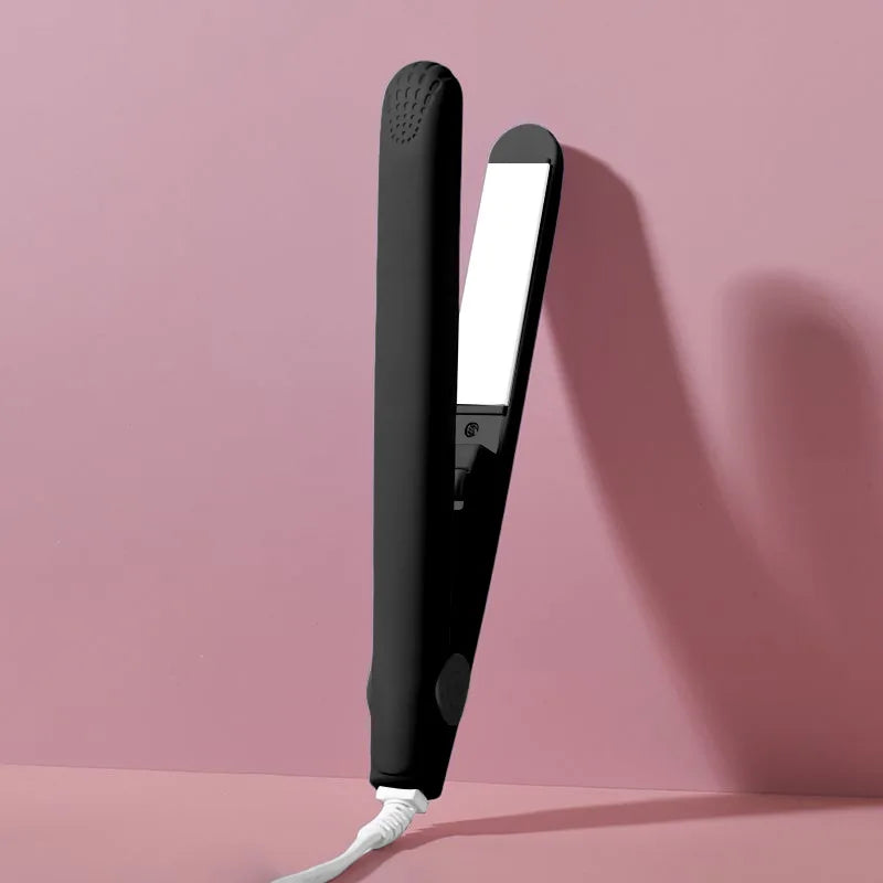 Pink Ceramic Flat Iron Hair Straightener Floating Plates Quick Heat Salon Curler Wand
