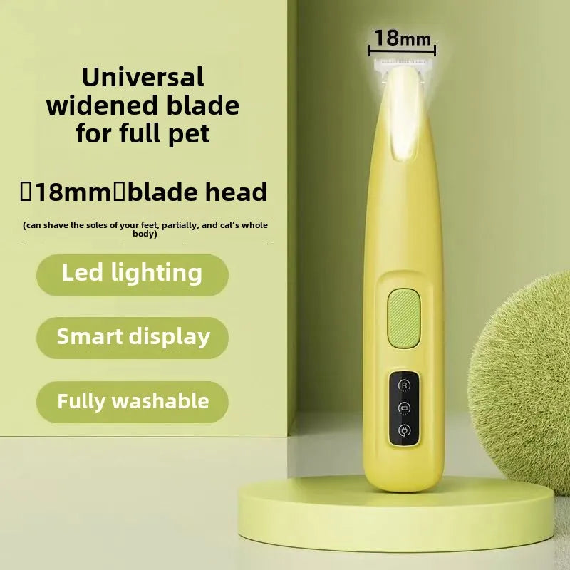 Waterproof Dog Paw Trimmer with LED Light Pet Grooming Clippers