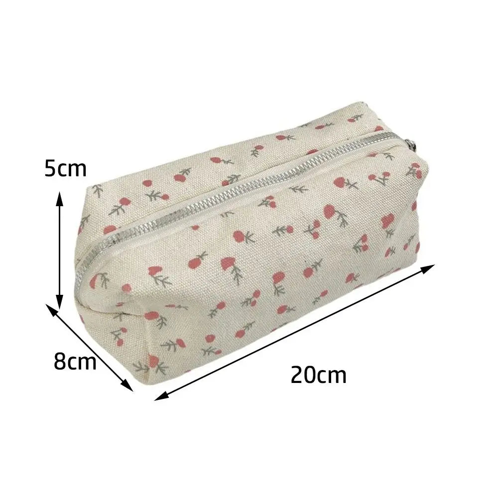 Floral Pencil Case Large Capacity Stationery Organizer