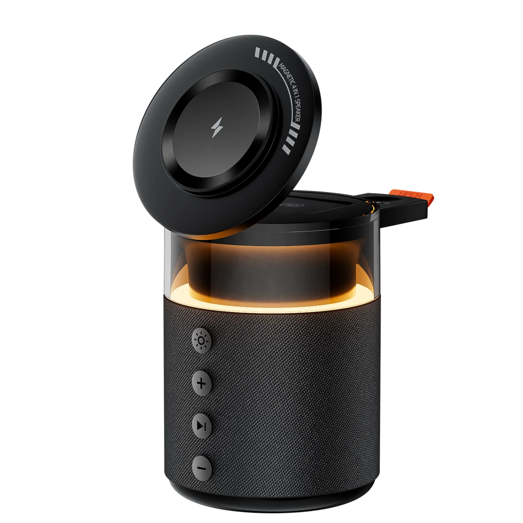 5 in 1 Magnetic Wireless Charging Station with Speaker Night Light Fast Charger for iPhone Apple Watch AirPods