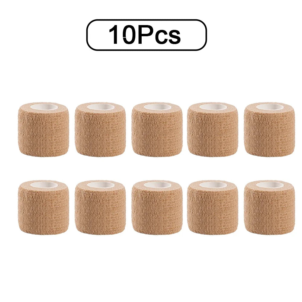 Self Adhesive Elastic Athletic Tape Non Woven Sports Support Bandage 10pcs