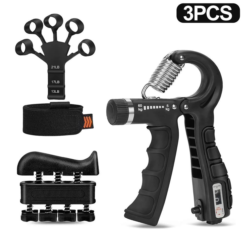 Adjustable Hand Gripper 5–60kg Finger Wrist Strength Trainer Fitness Exerciser