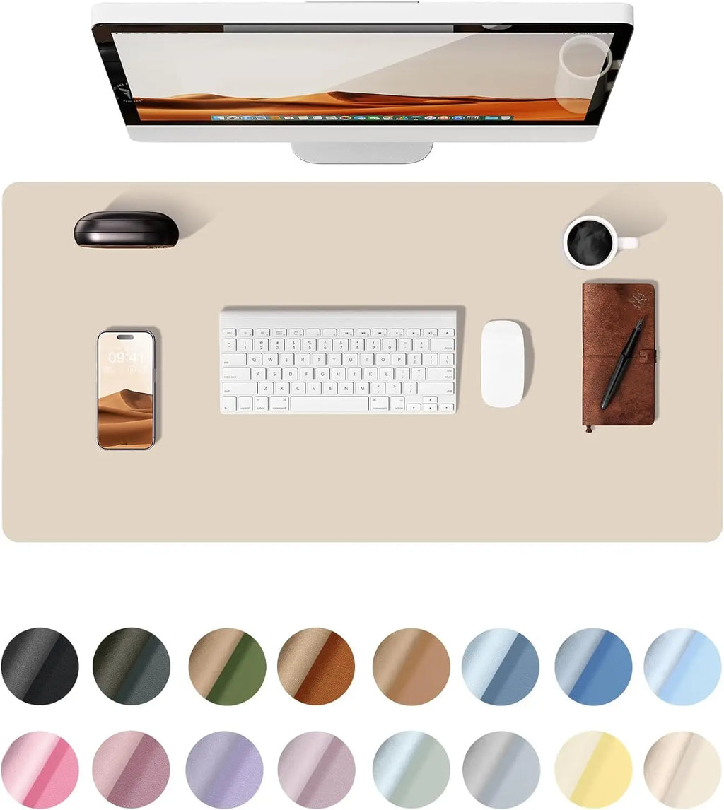 Large PU Leather Desk Mat Mouse Pad Non Slip Office Laptop Desk Protector